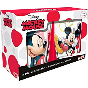 Zak Designs MMOB-B081 Disney Pint Glasses, 16oz 2 Piece, Mickey Mouse 2