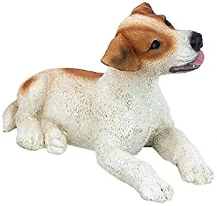 Design Toscano Brown and White Jack Russell Puppy Dog Statue, Multicolored