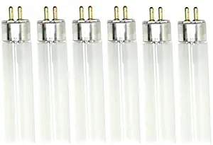 (6 Pack) F8T5/CW - T5 Fluorescent 4100K Cool White - 12" Linear - 8 Watt T5 - Under The Counter Light Bulbs