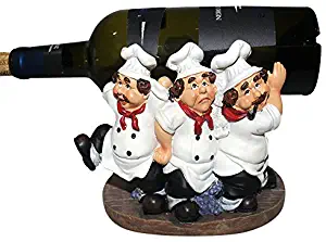 Essential Décor & Beyond EN111987 Polyresin Chef Wine Holder