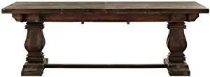 Home Decorators Collection Aldridge Extendable Dining Table, 30" Hx42 Wx107 D, Antique Walnut