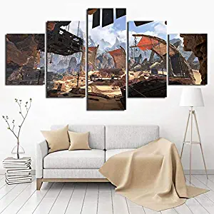 sssxka Modern Canvas Hd Printed Poster Home Decoration 5 Pieces Apex Legends Painting Wall Art Game Pictures Boy Room Modular Framed Poster painting-40x60cm/80cm/100cm