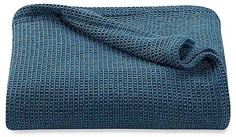 Kenneth Cole Reaction Home Waffle Weave Linen Blanket - Twin, Teal