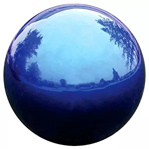 VCS BLU10 Mirror Ball 10-Inch Blue Stainless Steel Gazing Globe