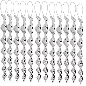 JUNIQUTE Bird Repellent Wind Twisting Scare Rods Reflective Ornamental Spiral Deterrent Device(12") (Set of 12)