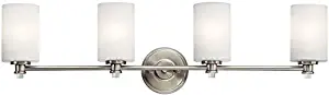 Kichler 45924NIL18 Joelson Vanity, 4-Light LED 40 Total Watts, Brushed Nickel