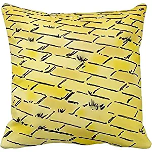 livealife Vintage Wizard of Oz Yellow Brick Road by Denslow Throw Pillow case 1818