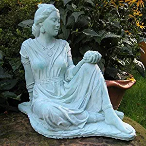 Jur_Global Quan Yin Garden Statue 17" H (Copper Patina)