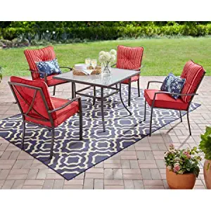 Mainstays Forest Hills 5-Piece Dining Set, Red