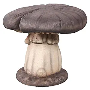 Design Toscano NE160015 Massive Mystic Mushroom Stool Garden Statue, Full Color