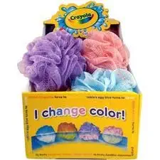 Crayola: Color-changing Scrubby, 1 Count - Pink - Mesh Sponge - Pouf