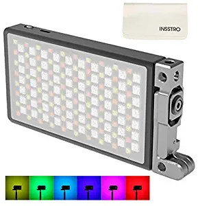BOLING BL-P1 RGB LED Full Color Light for Camera Camcorder, Rechargeable Pocket Size Video Light with 2500k-8500k Color Range, 9 Common Scenario Simulations with Premium Aluminum Alloy Shell