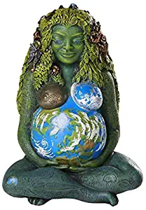 Pacific Giftware Millennial Gaia Mother Earth Goddess Statue by Oberon Zell 7 Inch Tall (Colored)