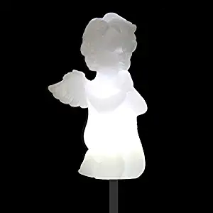 Florals Solar Cherub Cupid Angel Lights, Garden Stake Outdoor Yard Decor Landscape LED Lamp Lights, Great Gift