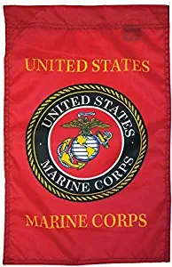 FlagSource U.S. Marine Corps Nylon Military Flag, Made in The USA, 18x12