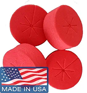 Cloning Collars Inserts Premium Grade Foam Better Than Neoprene for Hydroponics Plant Germination in DIY Cloner & Clone Machines (fits 2 inch net pots/Cups, RED - 50 Pack)