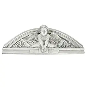 Design Toscano Cherubs Grande Welcome Sculptural Wall Pediment