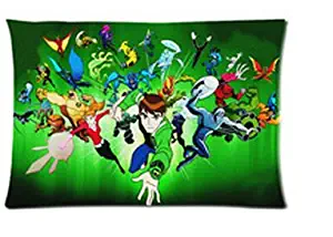 Hot Cartoon Ben 10 Ben Gwen Max Tennyson Pillowcases Custom 20"x30" Two Sides Cool Comfortable Pillow Case