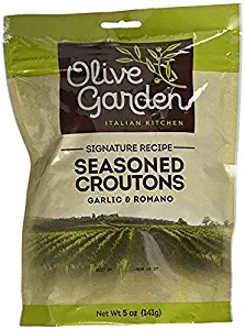 Olive Garden, Seasoned Croutons, Garlic and Romano, 5 Ounce Bag (Pack of 3)
