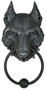 8.5 Inch Evil Wolf Gargoyle Resin Door Knocker Statue Figurine