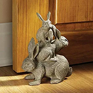 Design Toscano Bunched Bunnies Cast Iron Statue, Bronze