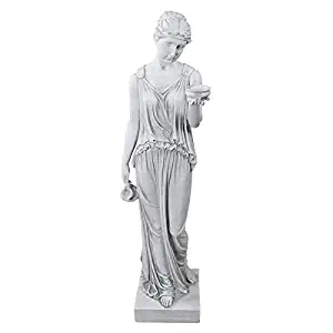 Design Toscano KY71304 Hebe The Goddess of Youth Greek Garden Statue, Large, Antique Stone