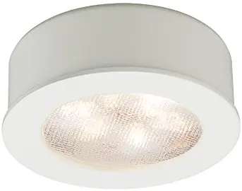 WAC Lighting HR-LED87-WT LED Round Button Lights, 3000K in White Finish