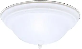 Kichler 8654SC Flush Mount 2-Light, Stucco White