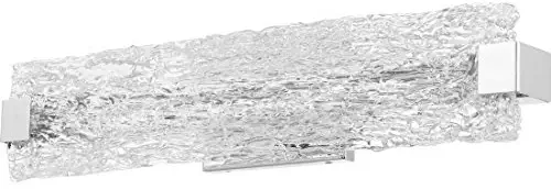 Quoizel PCWR8524C Winter Noodle Glass LED Bath Bar Vanity Wall Lighting, 1-Light, 37 Watt, Polished Chrome (5"H x 24"W)