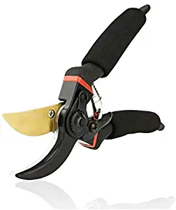 TEOFFECT 8" Professional Titanium Bypass Pruning Shears, Hand Pruners,Garden Clippers, Tree Trimmer, Garden Scissors