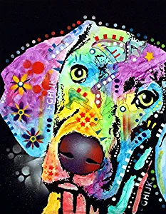 Y J ART Thoughtful Weimaraner Canvas Print,24X30 Inch, Giclee Artwork for Wall Decor thoughtful art print No Wrap - Rolled In A Tube