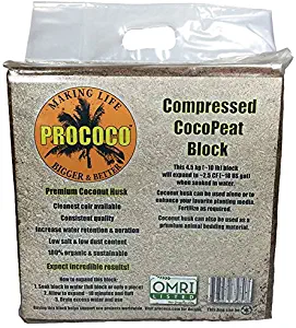 Prococo Cocopeat Premium Coconut Coir | Top Quality 100% Organic, Ideal for Soil Aeration, Drainage & Moisture Retention, Unlimited Hydroponic & Aquaponic Uses, Best for Landscape Projects