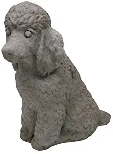 Solid Rock Stoneworks Sitting Poodle 11" Tall Graphite Color