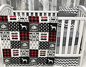 Baby Boy Nursery Set , Baby , Firefighter , Fire Truck , Fire Fighter, Baby Bedding , Crib Bedding , Babylooms