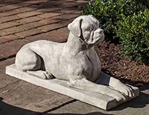 Campania International A-547-TR Boxer Statuary-Animal, Travertine Finish