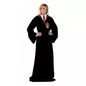Warner Brothers Harry Potter, "Hogwarts Rules" Adult Comfy Throw Blanket with Sleeves, 48" x 71", Multi Color