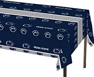 Creative Converting Penn State Nittany Lions Plastic Banquet Table Cover, 54 x 108
