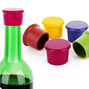 Kztiton - Headset Top Cap - Silicone Wine Beer Bottle Cap Stopper Drink Saver Sealer Reusable Red Cover Plug Bar - Knife Stand Peeler Wine Holder Theme Tools Chair Tool Accessories Case Pour Black