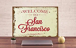 San Francisco Sign,Welcome Metal Sign, San Francisco Decor, Traveler Sign, Metal Custom Sign, Art Metal Sign, Wall Sign, 8" X 12"