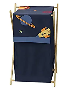 Sweet Jojo Designs Baby Children Kids Clothes Laundry Hamper for Space Galaxy Rocket Ship Bedding Set