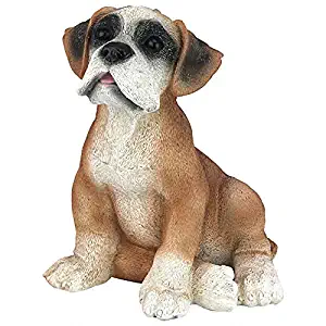 Design Toscano Boxer Puppy Dog Statue, Multicolored