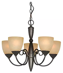 Hardware House 543728 Berkshire 21-Inch by 18-Inch Chandelier, Classic Bronze