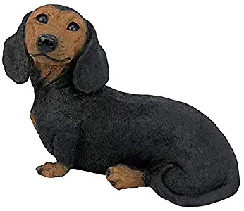 Design Toscano Black Dachshund Puppy Dog Statue, Multicolored