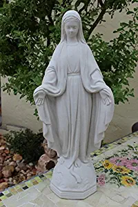Virgin Mary Concrete Statue Bless Mother Yard Art New 17.5" HT/Tall