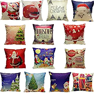 ALB Christmas Sofa Bed Home Decoration Festival Pillow Case Cushion Cover