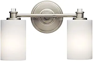 Kichler 45922NIL18 Joelson Vanity, 2-Light LED 20 Total Watts, Brushed Nickel