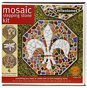 Milestones Mosaic Stepping Stone Kit, Makes a 12-Inch Stone