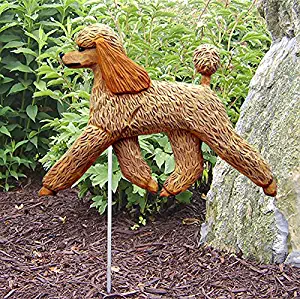 Poodle Outdoor Garden Dog Sign Hand Painted Figure Apricot