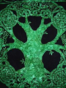 Celtic Tree Of Life Tapestry-Unique Home Decor-Green #42