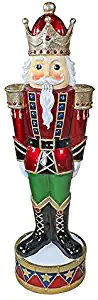 The Nutcracker Figures - Illuminated Bavarian-Style LED Christmas Nutcracker Soldier Statue - LED Holiday Decor Statue